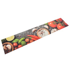 Alfombra de cocina lavable terciopelo dibujo verduras 60x300 cm de vidaXL, Felpudos - Ref: Foro24-136539, Precio: 43,99 €, De...