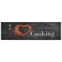 Alfombra de cocina lavable terciopelo Cooking negro 45x150 cm de vidaXL, Felpudos - Ref: Foro24-136549, Precio: 21,56 €, Desc...