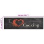 Alfombra de cocina lavable terciopelo Cooking negro 45x150 cm de vidaXL, Felpudos - Ref: Foro24-136549, Precio: 21,56 €, Desc...