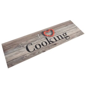 Alfombra de cocina lavable terciopelo Cooking gris 45x150 cm de vidaXL, Felpudos - Ref: Foro24-136546, Precio: 19,89 €, Descu...