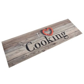 Gray velvet cooking washable kitchen mat 60x180 cm by vidaXL, Doormats - Ref: Foro24-136547, Price: 30,01 €, Discount: %