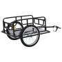 Black steel bicycle trailer 130x73x48.5 cm by vidaXL, Bicycle trailers - Ref: Foro24-91770, Price: 109,99 €, Discount: %