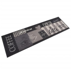 Alfombra de cocina lavable terciopelo negro café 45x150 cm de vidaXL, Felpudos - Ref: Foro24-136555, Precio: 23,99 €, Descuen...