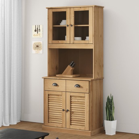 Aparador alto VIGO madera maciza de pino 78x40x175 cm de vidaXL, Aparadores - Ref: Foro24-3188301, Precio: 340,12 €, Descuent...