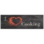 Washable black velvet Cooking kitchen rug 60x180 cm by vidaXL, Doormats - Ref: Foro24-136550, Price: 32,75 €, Discount: %