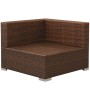 Set muebles de jardín 3 piezas y cojines ratán sintético marrón de vidaXL, Conjuntos de jardín - Ref: Foro24-42747, Precio: 2...