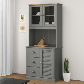 VIGO tall sideboard solid gray pine wood 78x40x175 cm by vidaXL, Sideboards - Ref: Foro24-3188306, Price: 282,39 €, Discount: %