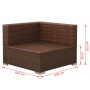 Set muebles de jardín 3 piezas y cojines ratán sintético marrón de vidaXL, Conjuntos de jardín - Ref: Foro24-42747, Precio: 2...