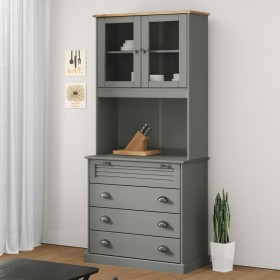 VIGO tall sideboard solid gray pine wood 80x40x175 cm by vidaXL, Sideboards - Ref: Foro24-3200585, Price: 284,69 €, Discount: %