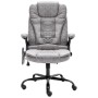 Light Gray Faux Suede Leather Massage Office Chair by vidaXL, Office chairs - Ref: Foro24-20578, Price: 264,39 €, Discount: %