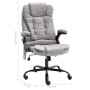 Light Gray Faux Suede Leather Massage Office Chair by vidaXL, Office chairs - Ref: Foro24-20578, Price: 264,39 €, Discount: %