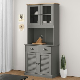 VIGO tall sideboard solid gray pine wood 78x40x175 cm by vidaXL, Sideboards - Ref: Foro24-3188303, Price: 300,25 €, Discount: %