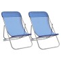 Folding beach chairs 2 pcs textilene blue coated steel by vidaXL, Loungers - Ref: Foro24-360187, Price: 54,35 €, Discount: %