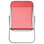 Folding beach chairs 2 pcs red textilene coated steel by vidaXL, Loungers - Ref: Foro24-360189, Price: 53,93 €, Discount: %