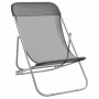 Folding beach chairs 2 pcs gray textilene coated steel by vidaXL, Loungers - Ref: Foro24-360190, Price: 54,01 €, Discount: %