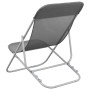 Folding beach chairs 2 pcs gray textilene coated steel by vidaXL, Loungers - Ref: Foro24-360190, Price: 54,01 €, Discount: %