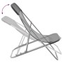 Folding beach chairs 2 pcs gray textilene coated steel by vidaXL, Loungers - Ref: Foro24-360190, Price: 54,01 €, Discount: %