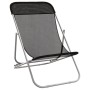 Folding beach chair 2 pcs coated steel black textilene by vidaXL, Loungers - Ref: Foro24-360188, Price: 53,93 €, Discount: %