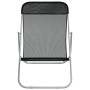 Folding beach chair 2 pcs coated steel black textilene by vidaXL, Loungers - Ref: Foro24-360188, Price: 53,93 €, Discount: %