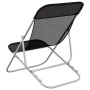 Folding beach chair 2 pcs coated steel black textilene by vidaXL, Loungers - Ref: Foro24-360188, Price: 53,93 €, Discount: %