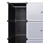 vidaXl Modular wardrobe 18 compartments black and white 37x146x180.5cm by vidaXL, Wardrobes - Ref: Foro24-240501, Price: 101,...