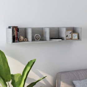 Concrete plywood CD wall shelf 100x18x18 cm by vidaXL, Shelves and shelves - Ref: Foro24-801323, Price: 31,17 €, Discount: %