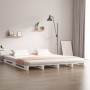 Solid white pine wood pallet bed 120x190 cm by vidaXL, Beds and slatted bases - Ref: Foro24-821428, Price: 132,22 €, Discount: %