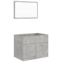 Set muebles de baño 2 piezas madera contrachapada gris hormigón de vidaXL, Muebles de baño - Ref: Foro24-804786, Precio: 65,9...