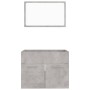 Set muebles de baño 2 piezas madera contrachapada gris hormigón de vidaXL, Muebles de baño - Ref: Foro24-804786, Precio: 65,9...