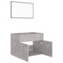 Set muebles de baño 2 piezas madera contrachapada gris hormigón de vidaXL, Muebles de baño - Ref: Foro24-804786, Precio: 65,9...