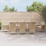 9-piece garden dining set with beige synthetic rattan cushions by vidaXL, Garden sets - Ref: Foro24-3187354, Price: 759,11 €,...