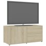 TV-Möbel Sperrholz Eiche Farbe 80x34x36 cm von vidaXL, TV-Möbel - Ref: Foro24-801853, Preis: 48,30 €, Rabatt: %