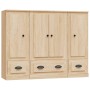 3-piece tall sideboard in Sonoma oak plywood by vidaXL, Sideboards - Ref: Foro24-3185298, Price: 216,99 €, Discount: %