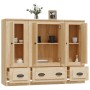 3-piece tall sideboard in Sonoma oak plywood by vidaXL, Sideboards - Ref: Foro24-3185298, Price: 216,99 €, Discount: %