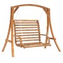 Solid fir wood swing bench with teak finish by vidaXL, Garden rockers - Ref: Foro24-3200616, Price: 442,99 €, Discount: %