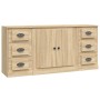 Sideboards 3 Stück Sonoma-Eichensperrholz von vidaXL, Sideboards - Ref: Foro24-3185234, Preis: 181,74 €, Rabatt: %