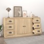 Sideboards 3 Stück Sonoma-Eichensperrholz von vidaXL, Sideboards - Ref: Foro24-3185234, Preis: 181,74 €, Rabatt: %