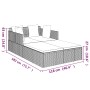 Synthetic gray rattan sun lounger with cushions 182x118x63 cm by vidaXL, Outdoor beds - Ref: Foro24-362268, Price: 320,58 €, ...