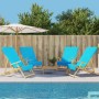 Toallas de playa 4 uds tela turquesa 400 g/m² 60x135 cm de vidaXL, Toallas de playa - Ref: Foro24-3157060, Precio: 51,92 €, D...