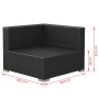 Set de muebles de jardín 3 piezas y cojines ratán sintético negro de vidaXL, Conjuntos de jardín - Ref: Foro24-42748, Precio:...