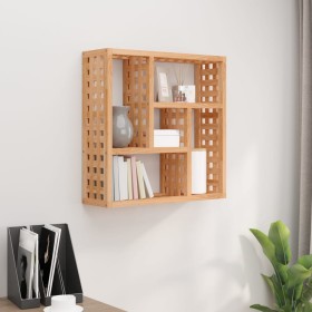 Estante de pared madera maciza nogal 49x15x49 cm de vidaXL, Estantes y estanterías - Ref: Foro24-350369, Precio: 46,83 €, Des...