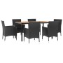 7-piece garden dining set and black synthetic rattan cushions by vidaXL, Garden sets - Ref: Foro24-3187399, Price: 513,69 €, ...