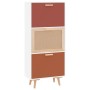 White plywood shoe cabinet 52x25x120 cm by vidaXL, Shoe racks and shoe organizers - Ref: Foro24-352169, Price: 127,45 €, Disc...