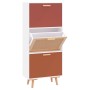 White plywood shoe cabinet 52x25x120 cm by vidaXL, Shoe racks and shoe organizers - Ref: Foro24-352169, Price: 127,45 €, Disc...