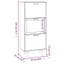 White plywood shoe cabinet 52x25x120 cm by vidaXL, Shoe racks and shoe organizers - Ref: Foro24-352169, Price: 127,45 €, Disc...