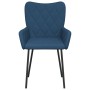 Sillas de comedor 2 unidades tela azul de vidaXL, Sillas de comedor - Ref: Foro24-344843, Precio: 126,87 €, Descuento: %