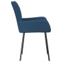 Sillas de comedor 2 unidades tela azul de vidaXL, Sillas de comedor - Ref: Foro24-344843, Precio: 126,87 €, Descuento: %