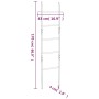 Solid walnut wood ladder towel rack 170 cm by vidaXL, Ladders - Ref: Foro24-350375, Price: 37,33 €, Discount: %