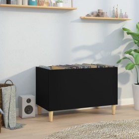 Black plywood record cabinet 74.5x38x48 cm by vidaXL, CD and DVD storage - Ref: Foro24-831958, Price: 44,99 €, Discount: %