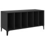 Plywood black record storage unit 100x38x48 cm by vidaXL, CD and DVD storage - Ref: Foro24-831982, Price: 86,49 €, Discount: %